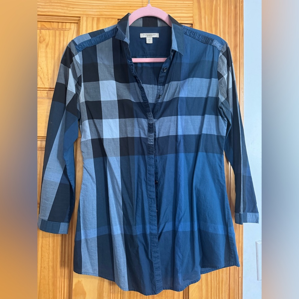 Burberry Brit Navy and Gray Shirt